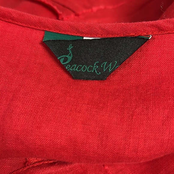 Peacock Ways linen art tunic - Picture 5 of 8